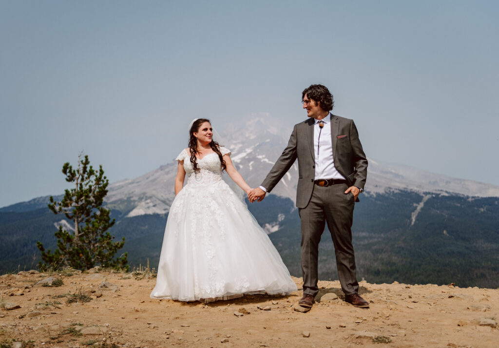 Summer intimate wedding on Mount Hood in Oregon