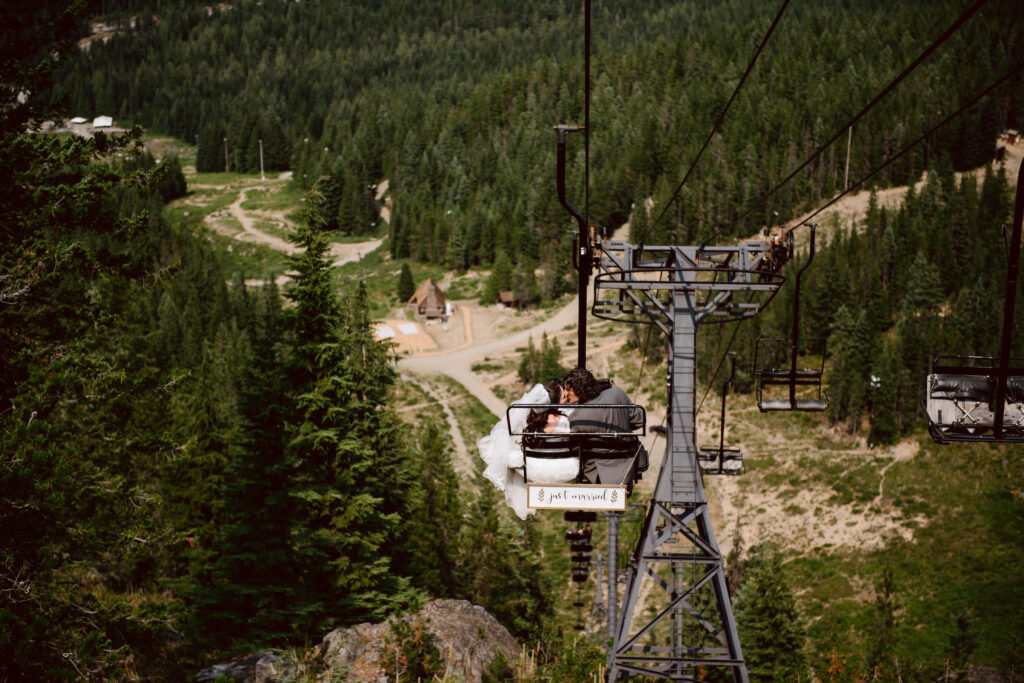 Mount Hood Skibowl is a cool and unique venue for an adventurous intimate wedding in the Pacific Northwest