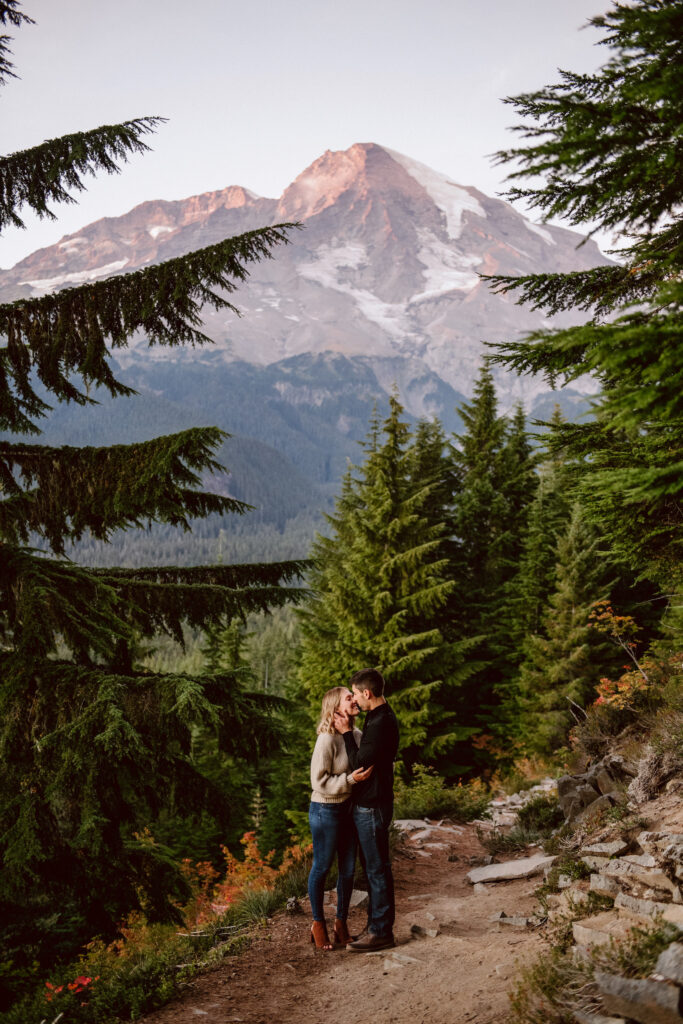 Mount Rainier is a gorgeous location for an adventurous elopement.